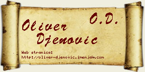 Oliver Đenović vizit kartica
